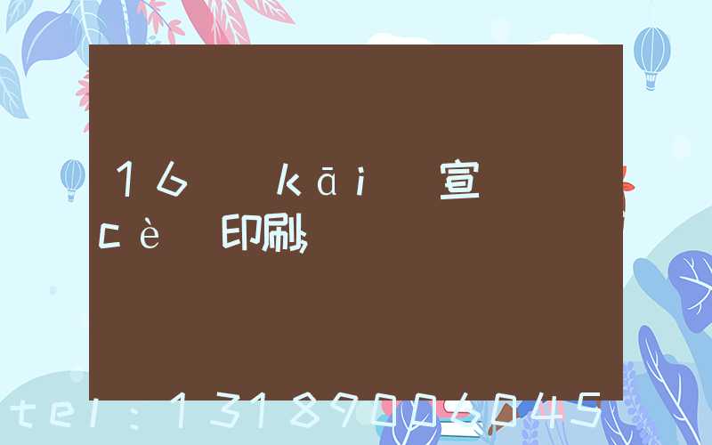16開(kāi)宣傳冊(cè)印刷