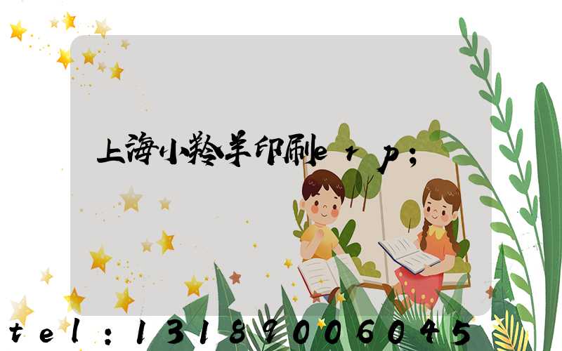 上海小羚羊印刷erp