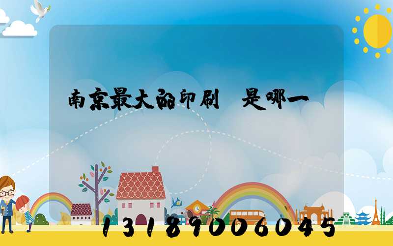 南京最大的印刷廠是哪一個