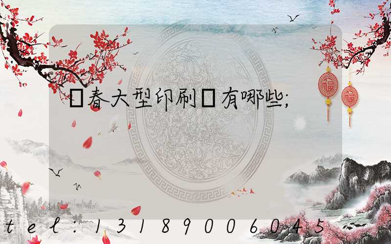 長春大型印刷廠有哪些